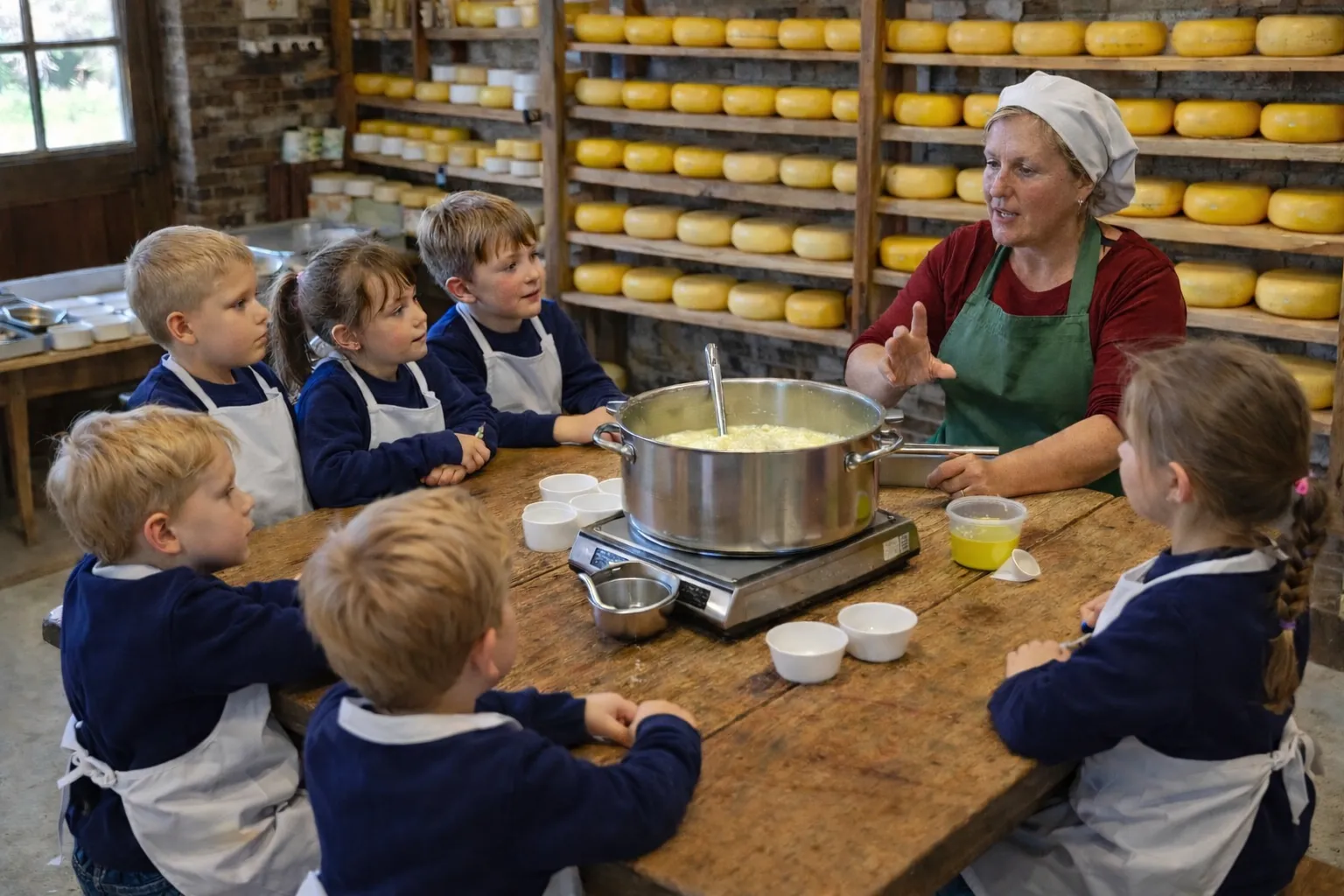 Kaas maken op de boerderij