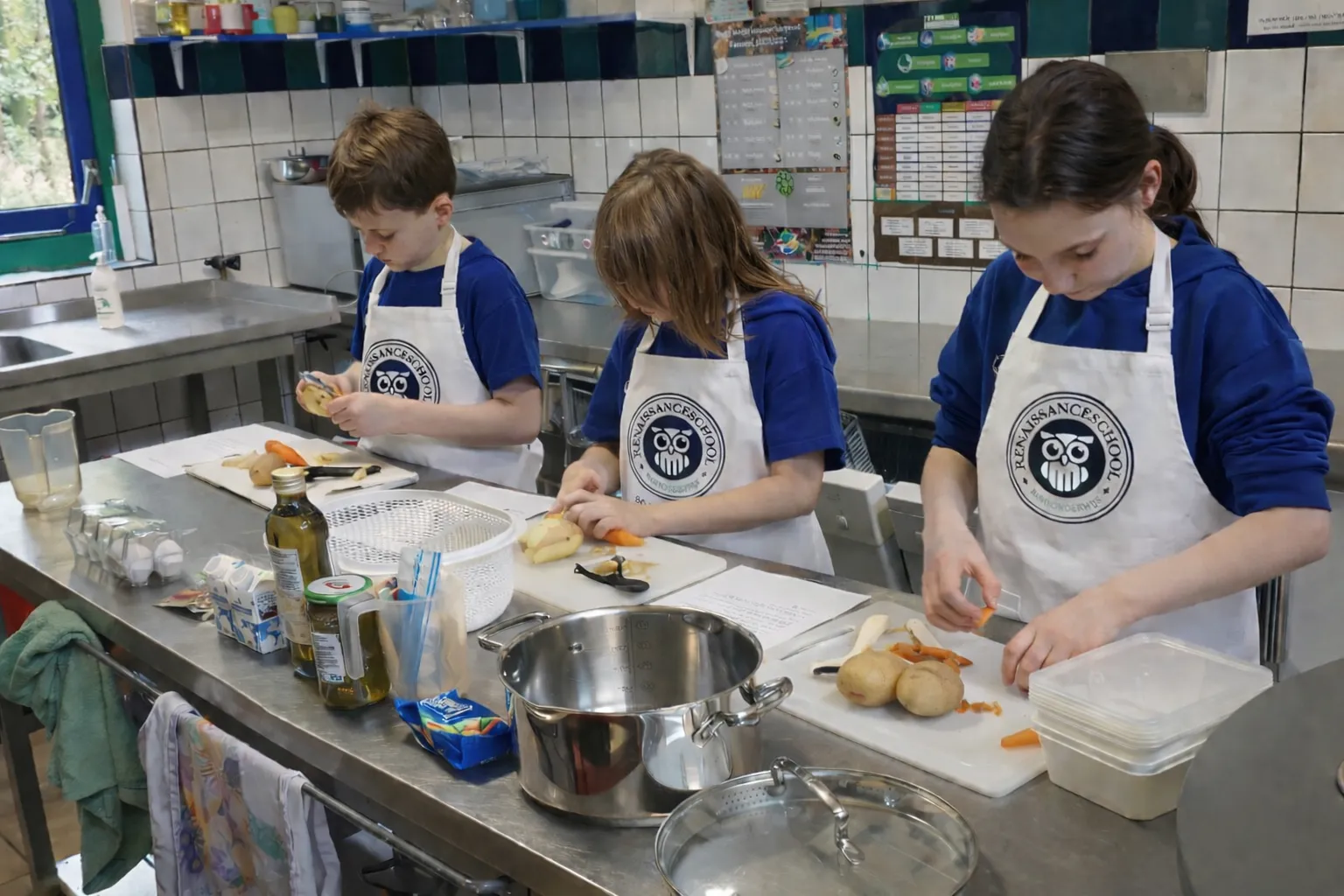 Kinderen koken samen